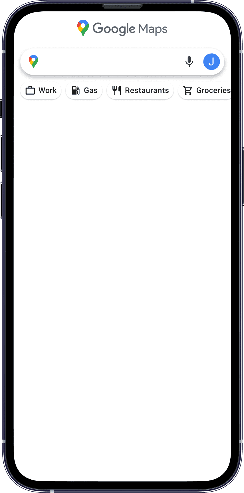 Animowana pozycja w Mapach Google na telefonie
